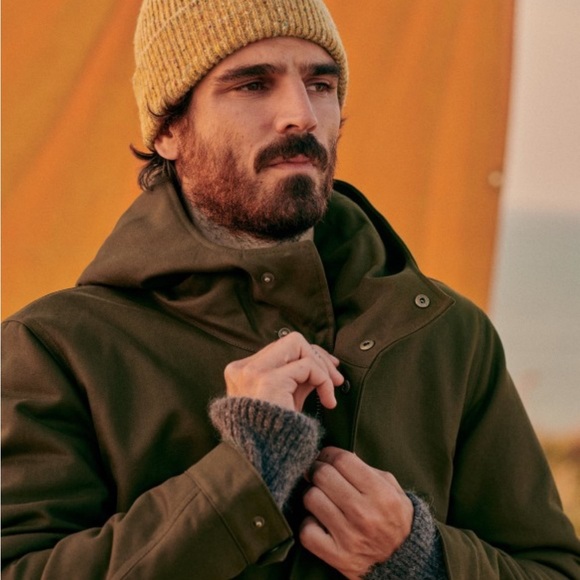 Octobre Men’s Peter Parka Olive Hooded Jacket - Picture 2 of 7